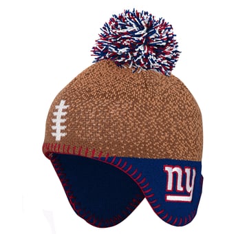 Infant Outerstuff Brown New York Giants Football Head Knit Hat