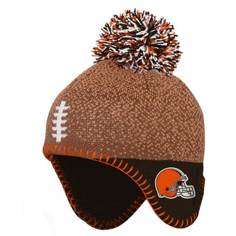 Infant Outerstuff Brown Cleveland Browns Football Head Knit Hat