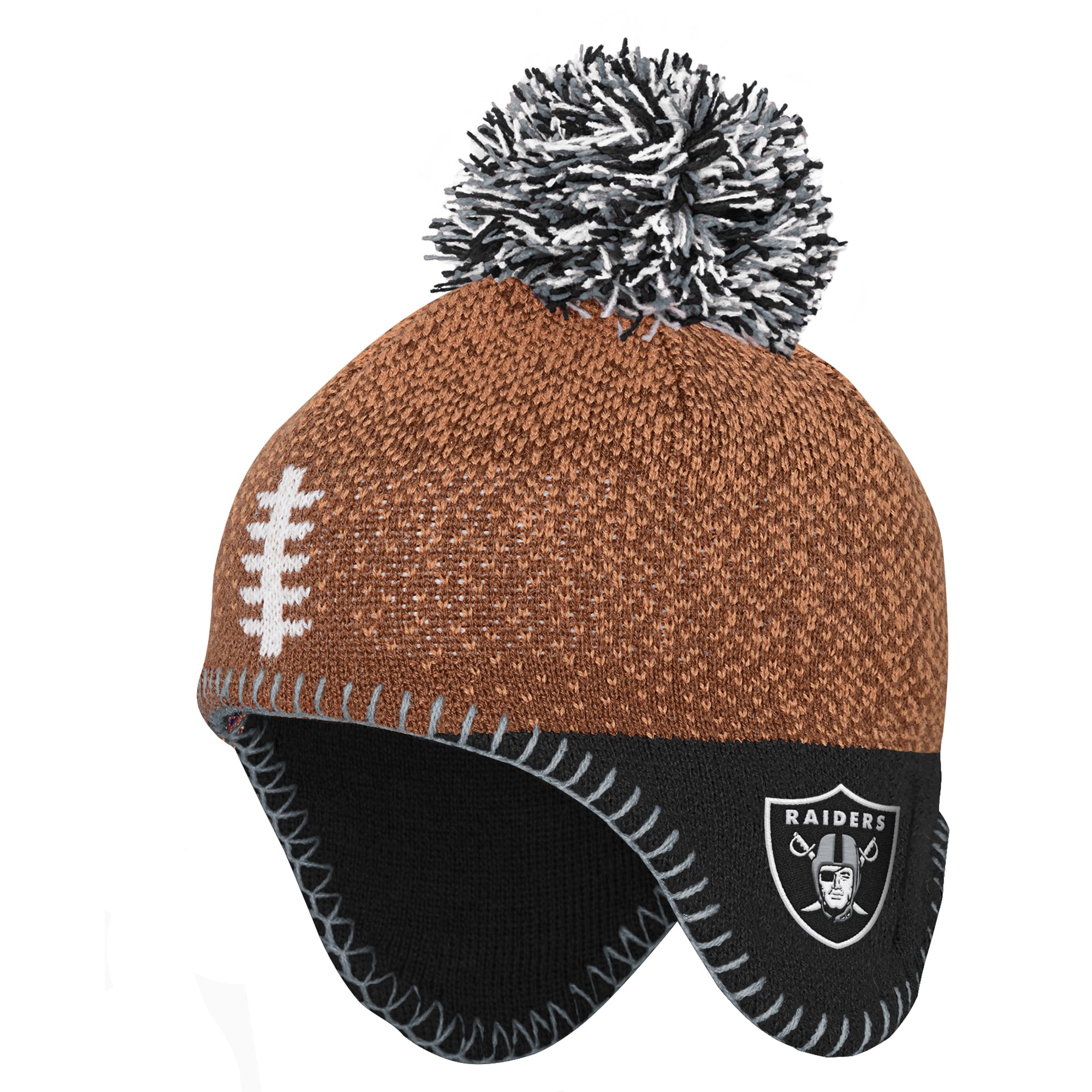Preschool Outerstuff Brown Las Vegas Raiders Football Head Knit Hat
