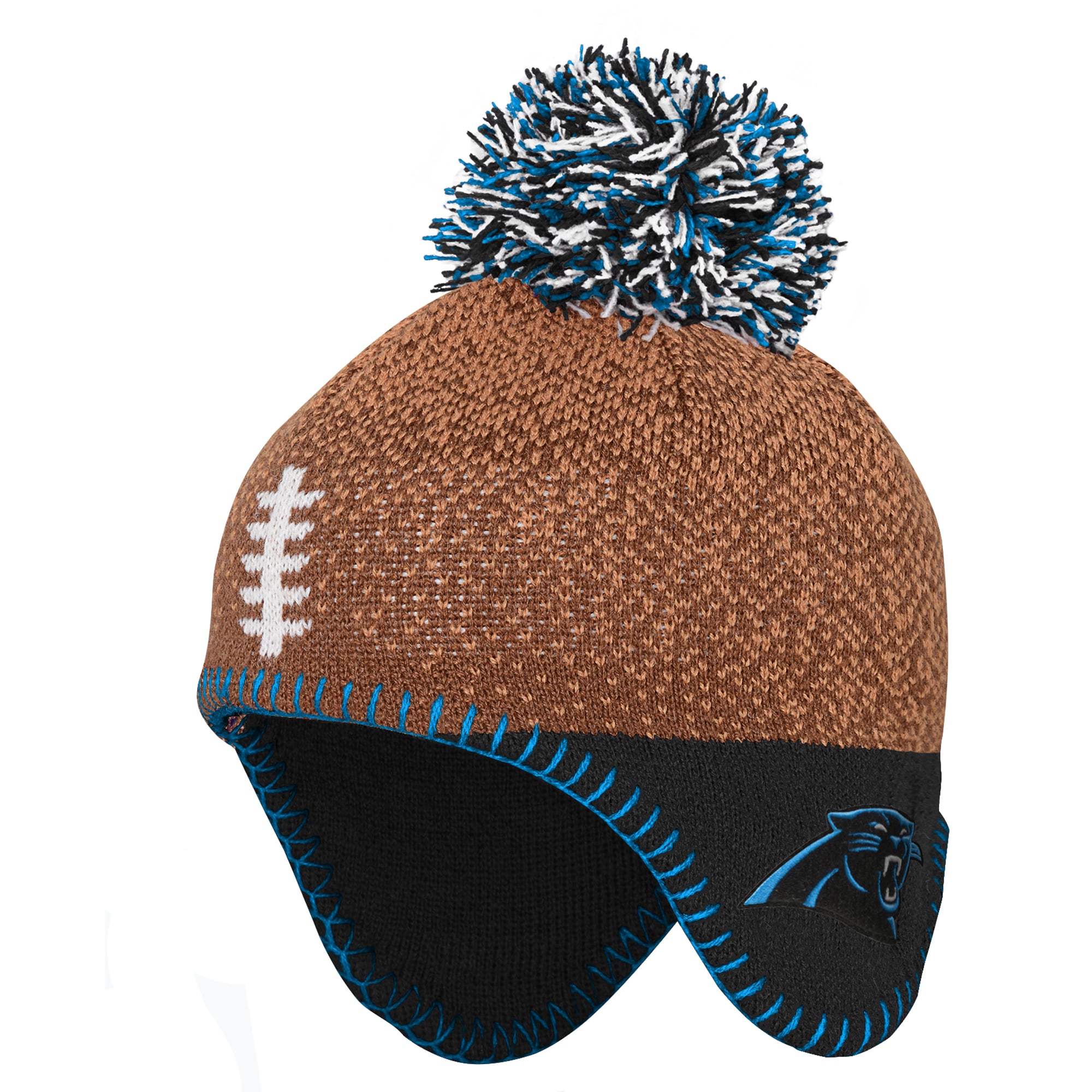 Preschool Outerstuff Brown Carolina Panthers Football Head Knit Hat