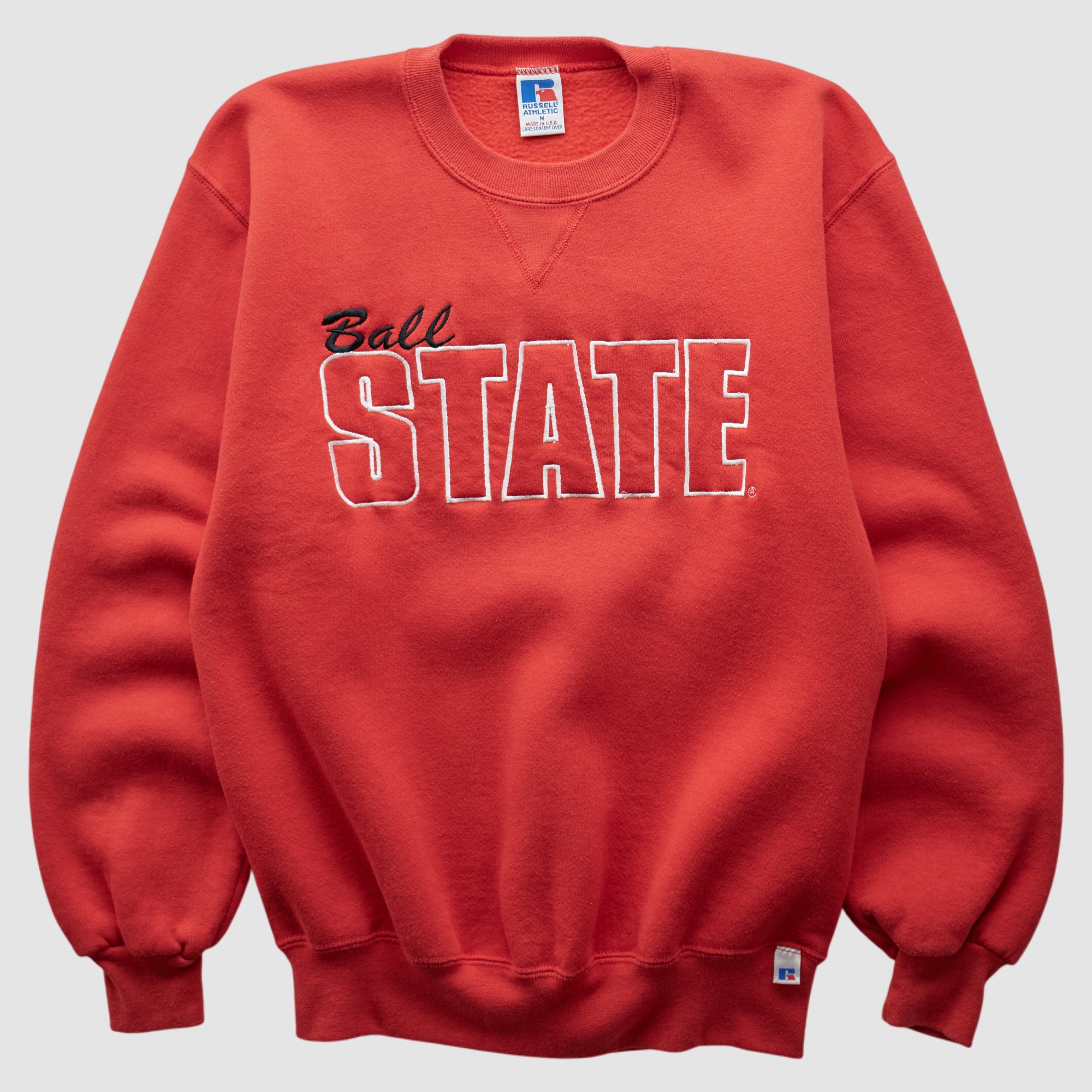 Ball State Cardinals Russell 90s Pullover Sweatshirt - Red - XS by Fanatics Real Vintage