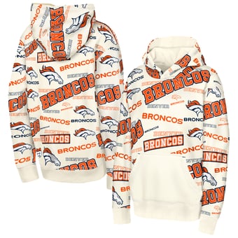 Youth Outerstuff Cream Denver Broncos Shake & Bake Hoodie