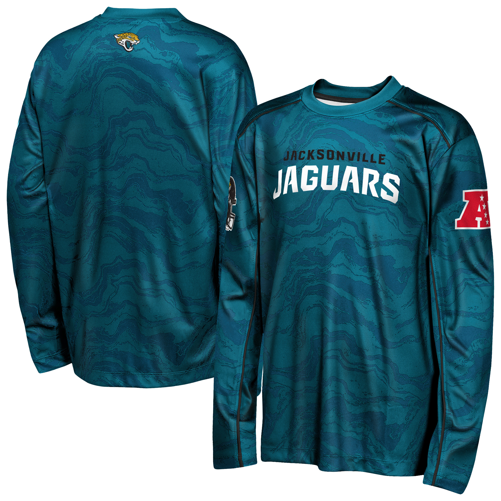 Outerstuff Big Boys' and Girls' Teal Jacksonville Jaguars Tailgate Performance Long-Sleeve T-Shirt - Teal