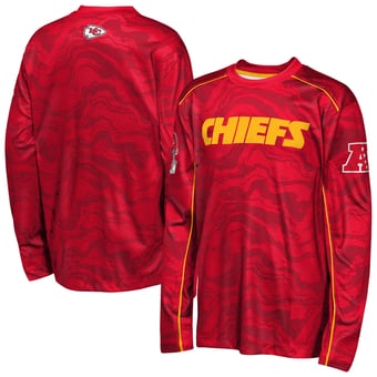 Youth Outerstuff Red Kansas City Chiefs Tailgate Performance Long Sleeve T-Shirt