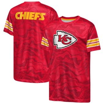 Youth Outerstuff  Red Kansas City Chiefs Slant Route Performance T-Shirt