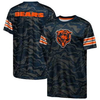 Youth Outerstuff Navy Chicago Bears Slant Route Performance T-Shirt