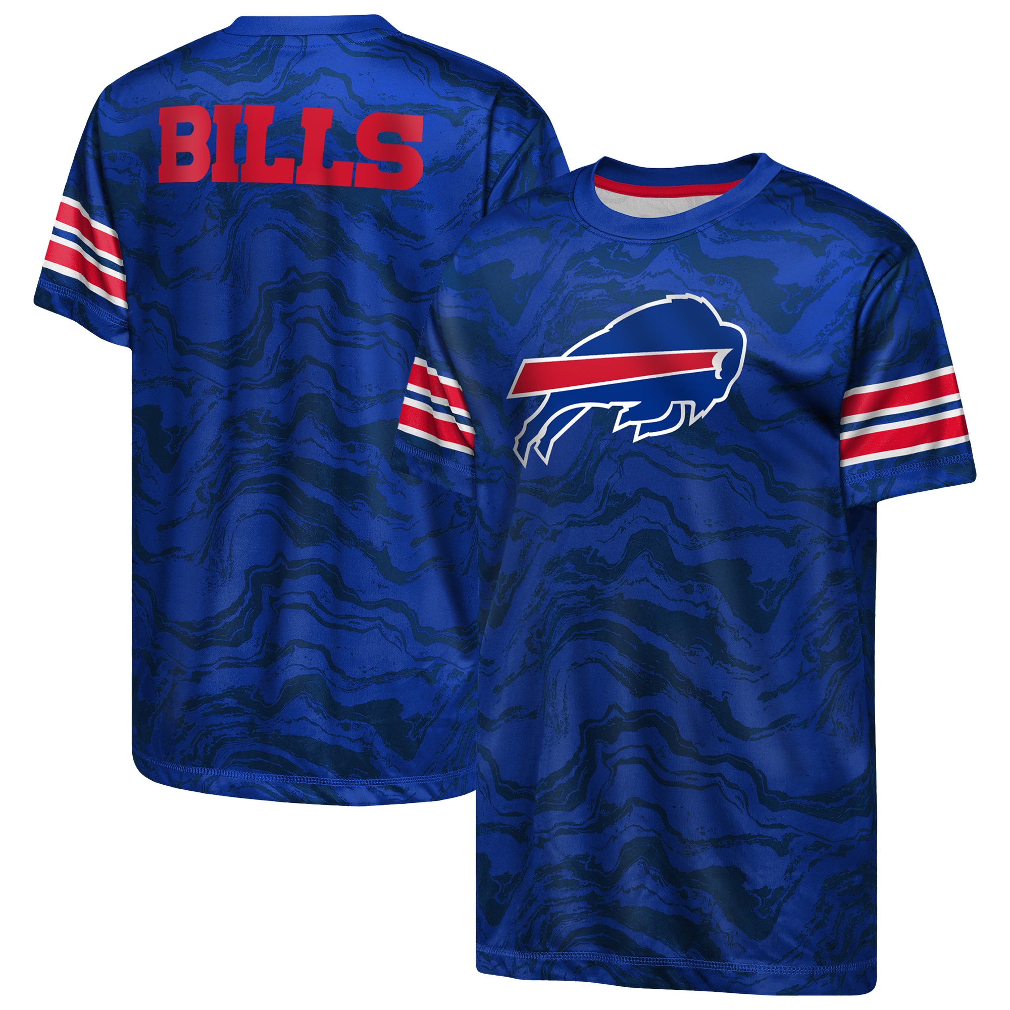 Youth Outerstuff  Royal Buffalo Bills Slant Route Performance T-Shirt