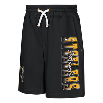 Youth Outerstuff  Black Pittsburgh Steelers Audible Fleece Shorts