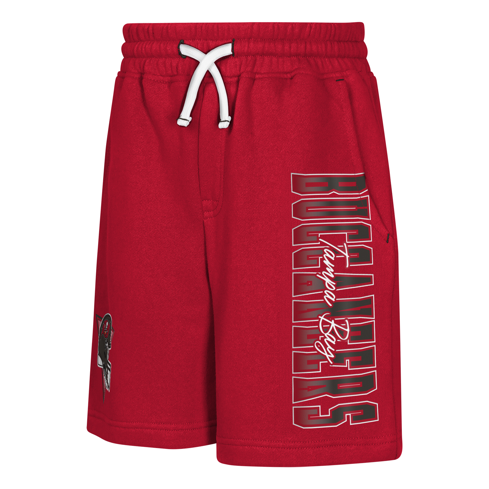 Outerstuff Big Boys' and Girls' Red Tampa Bay Buccaneers Audible Fleece Shorts - Red
