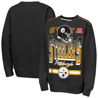 Youth Outerstuff  Black Pittsburgh Steelers Run & Gun Fleece Sweatshirt