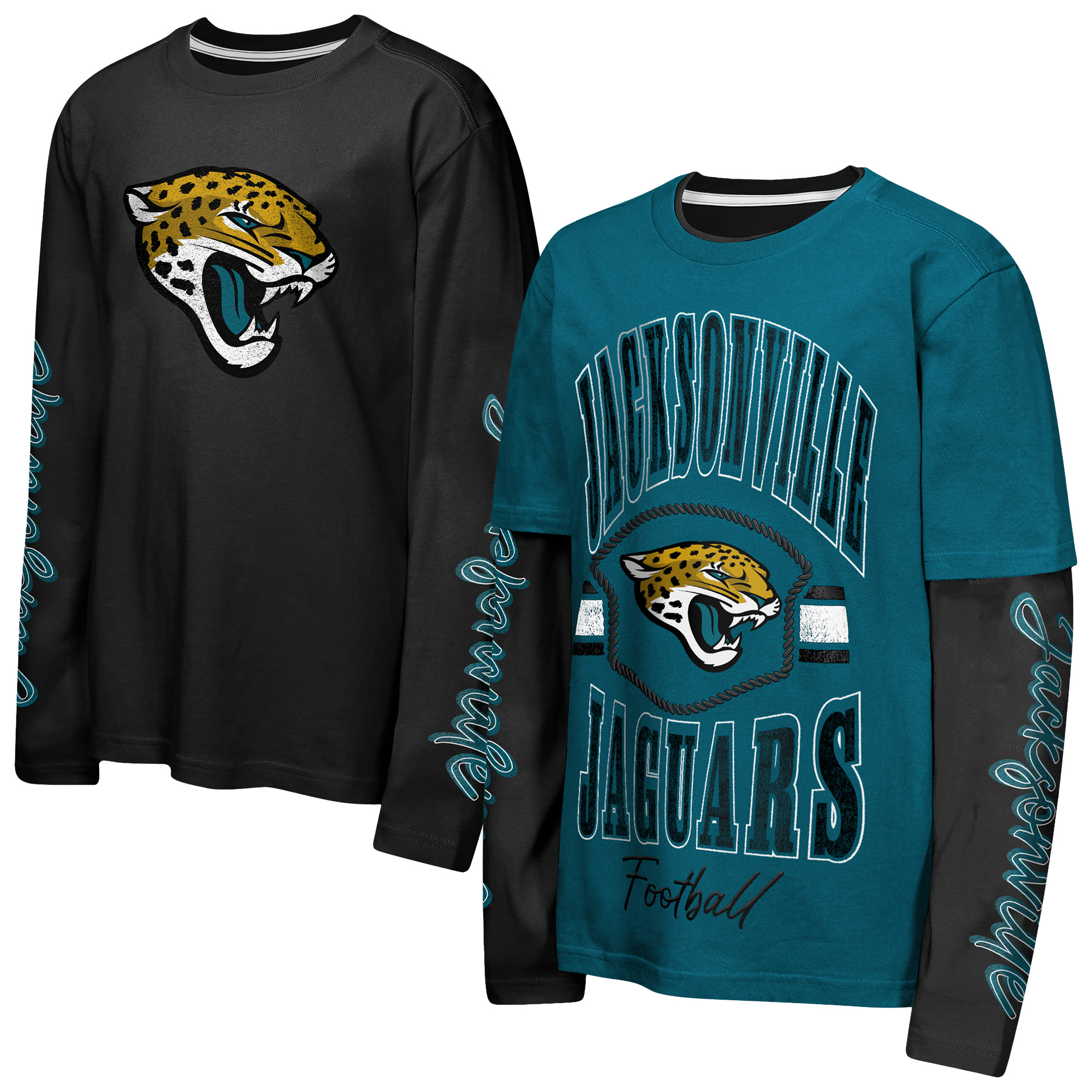 Outerstuff Big Boys' and Girls' Teal/Black Jacksonville Jaguars Motion Combo Set - Teal, Black