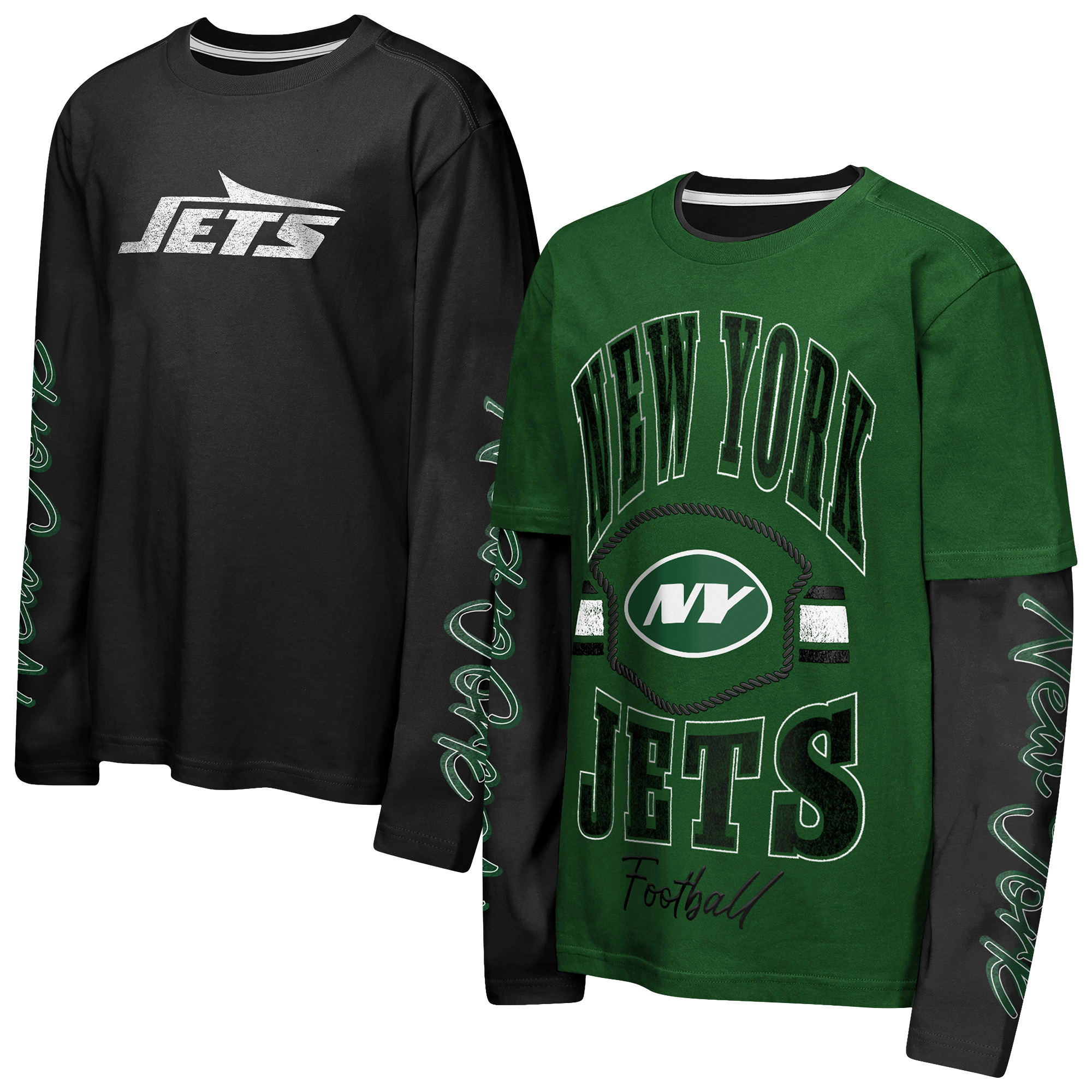 Outerstuff Big Boys' and Girls' Green/Black New York Jets Motion Combo Set - Green, Black