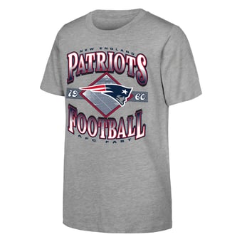 Youth Outerstuff  Heather Gray New England Patriots NFL Of Days Past T-Shirt
