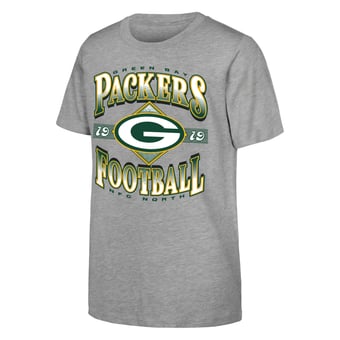 Youth Outerstuff  Heather Gray Green Bay Packers NFL Of Days Past T-Shirt