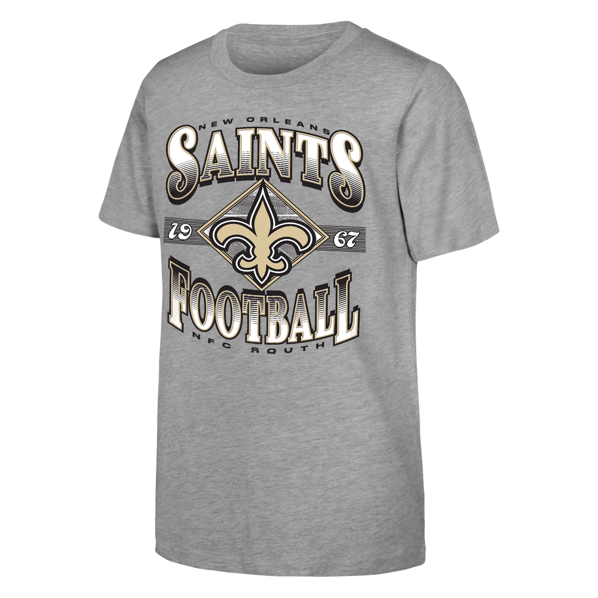 Youth Outerstuff  Heather Gray New Orleans Saints NFL Of Days Past T-Shirt