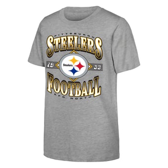 Youth Outerstuff  Heather Gray Pittsburgh Steelers NFL Of Days Past T-Shirt