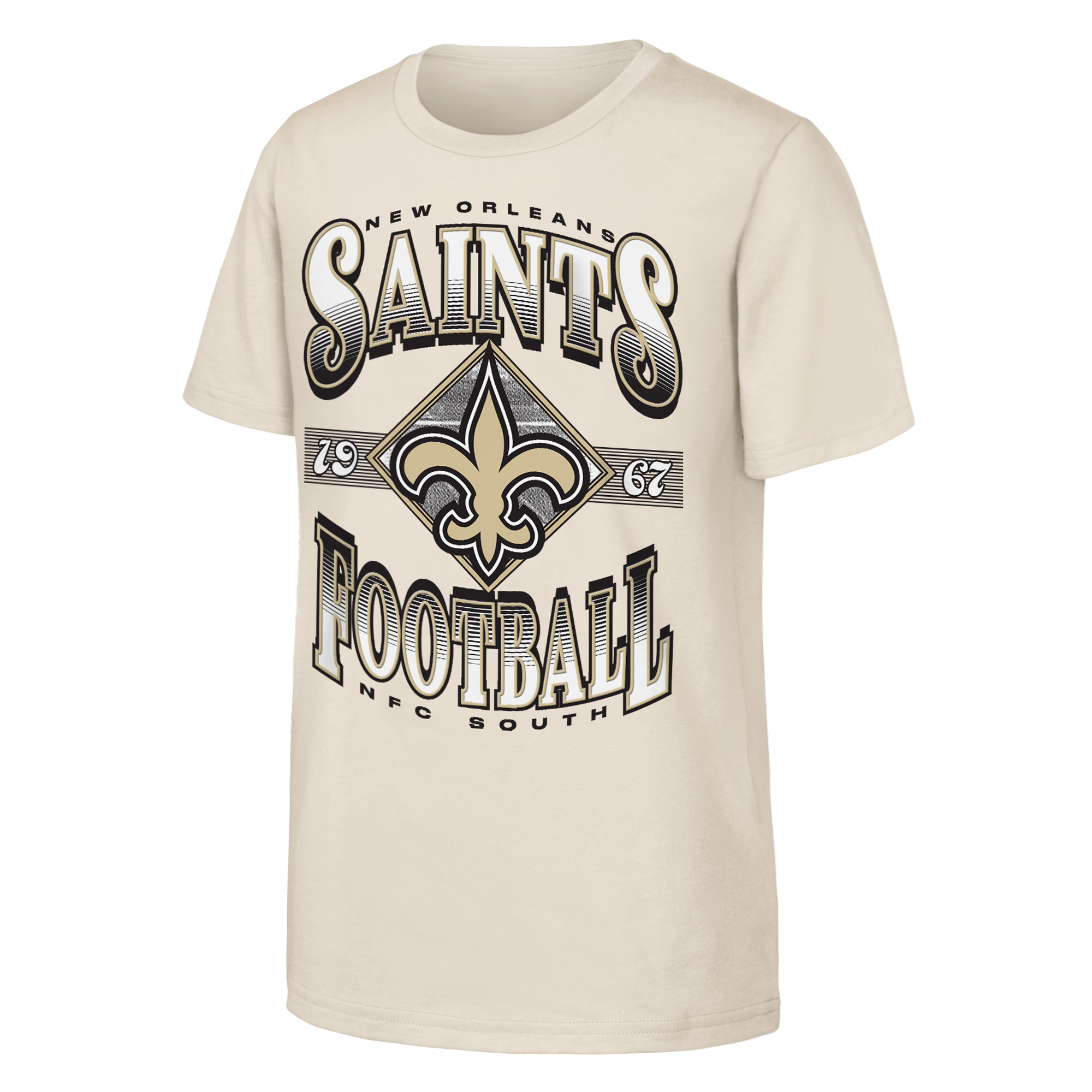 Youth Outerstuff  Natural New Orleans Saints NFL Of Days Past T-Shirt