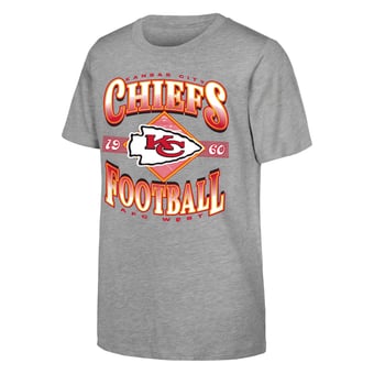 Youth Outerstuff  Heather Gray Kansas City Chiefs NFL Of Days Past T-Shirt