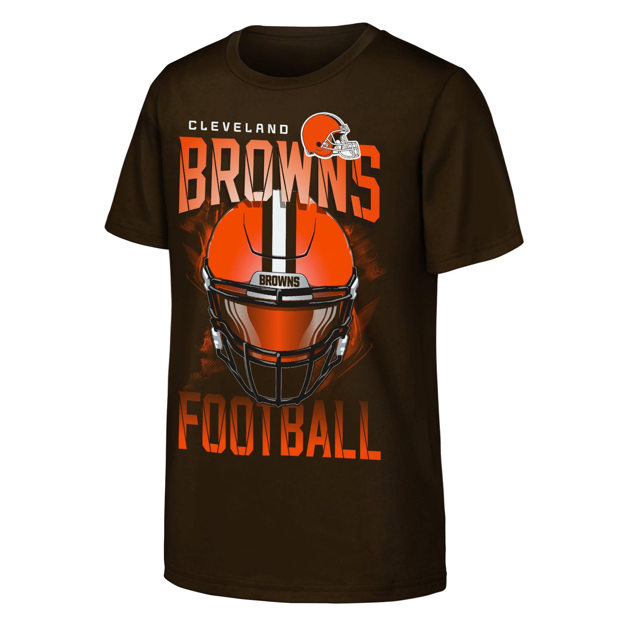 Youth Outerstuff Brown Cleveland Browns Full Gear T-Shirt