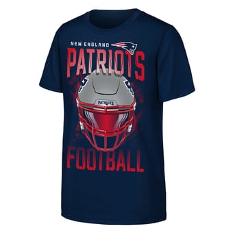 Youth Outerstuff  Navy New England Patriots Full Gear T-Shirt