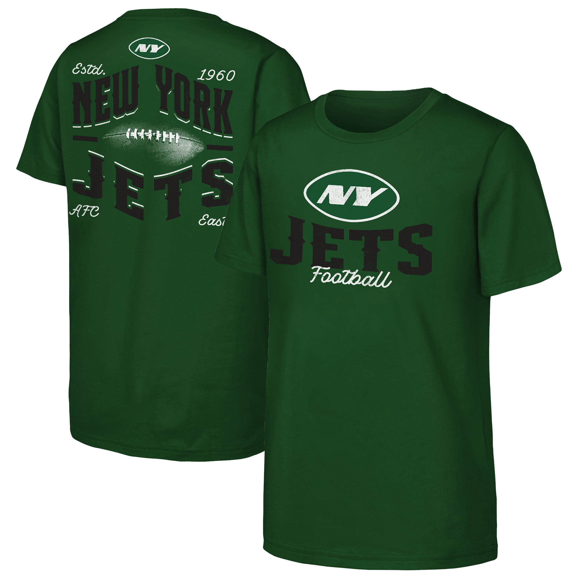 Outerstuff Big Boys' and Girls' Green New York Jets Top Pick T-Shirt - Green