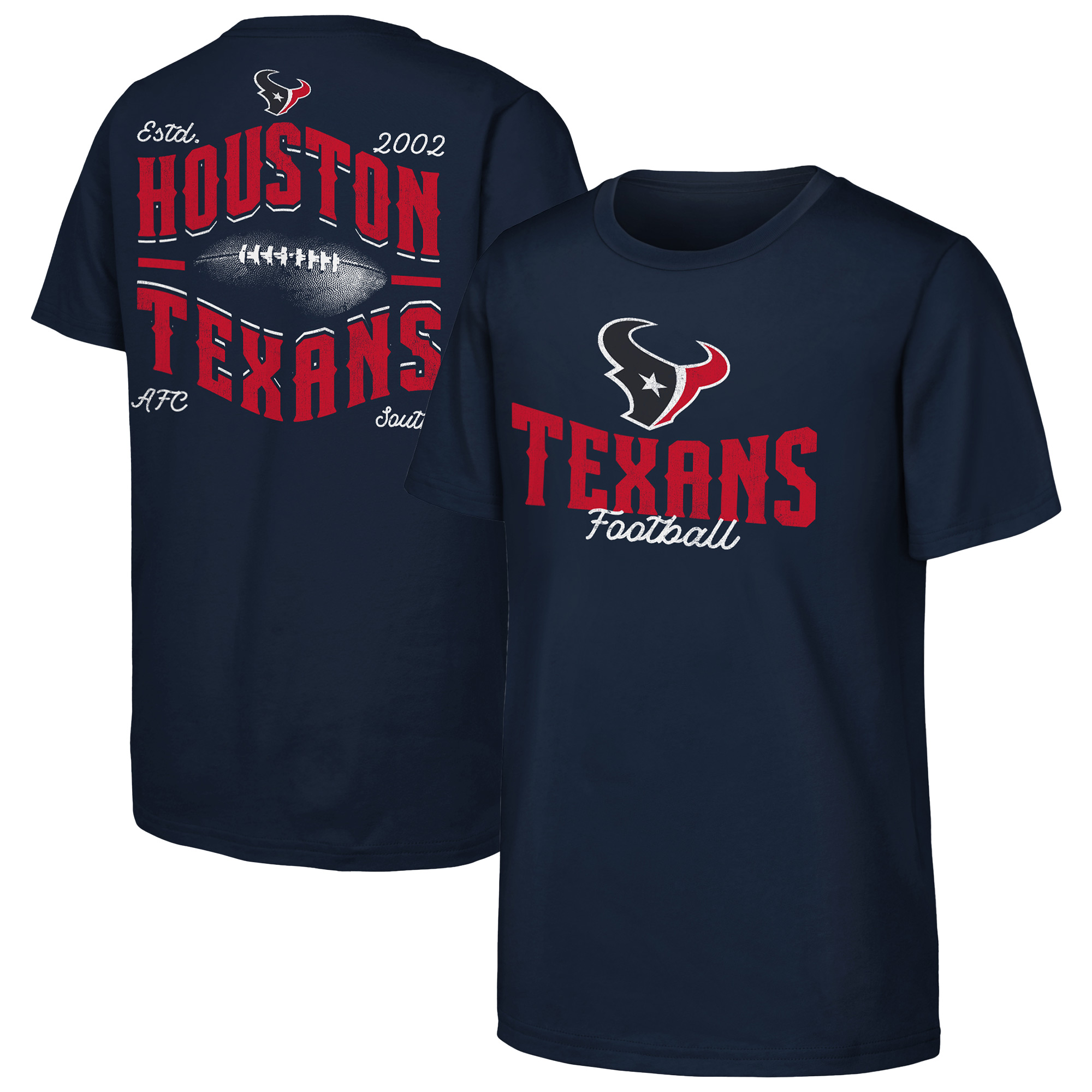 Outerstuff Big Boys' and Girls' Navy Houston Texans Top Pick T-Shirt - Navy