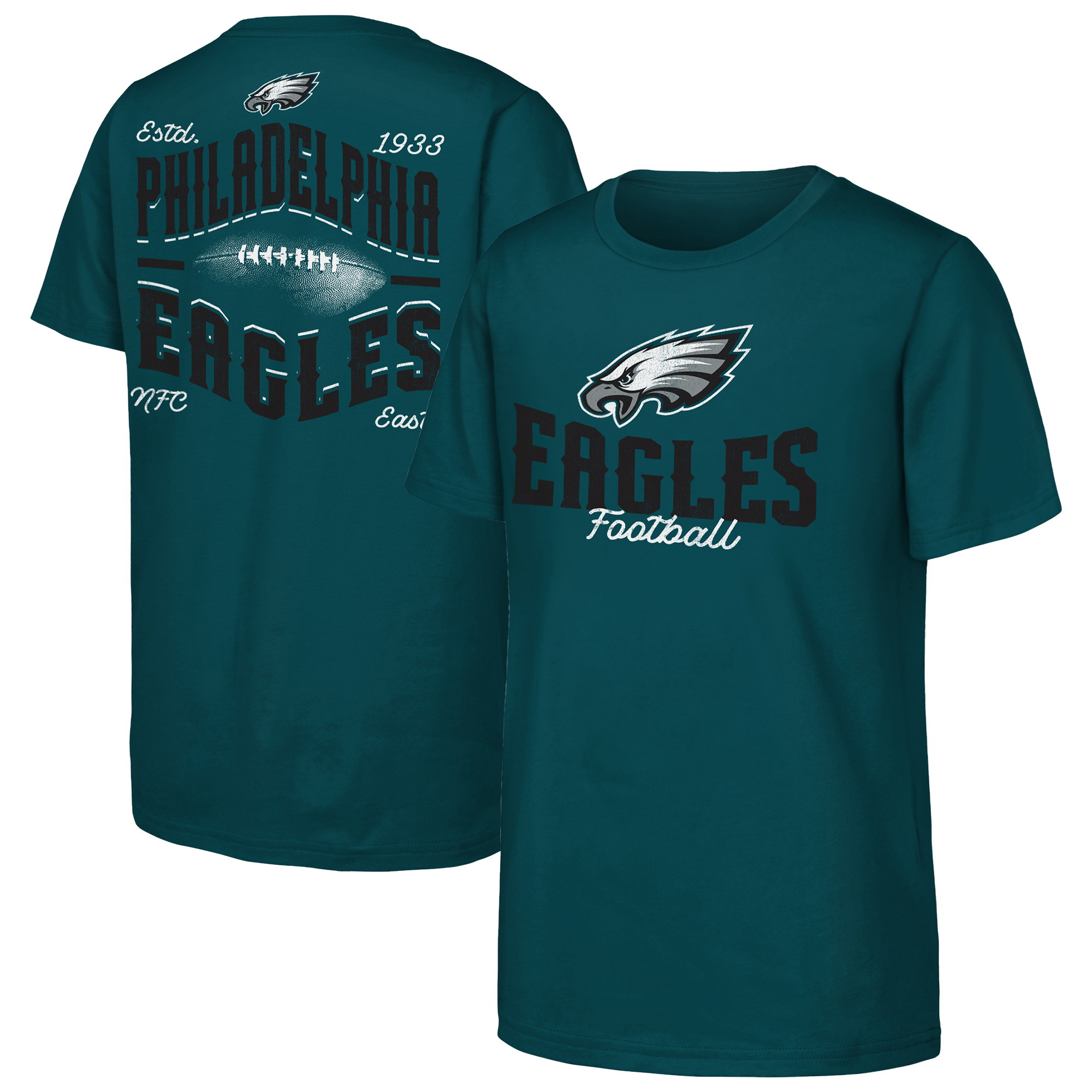 Outerstuff Big Boys' and Girls' Midnight Green Philadelphia Eagles Top Pick T-Shirt - Midnight Green