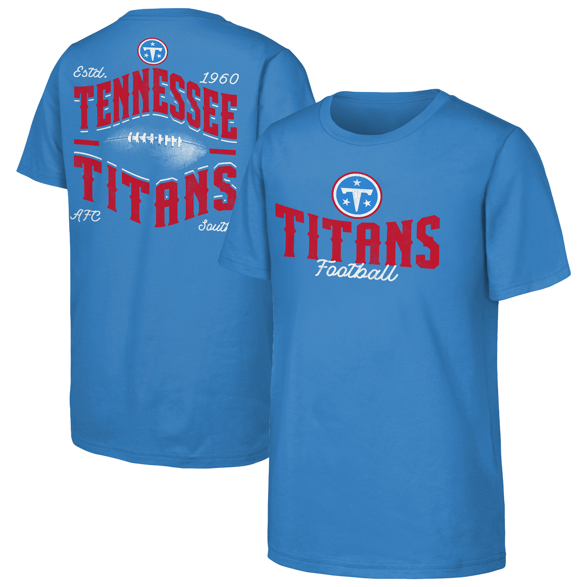 Outerstuff Big Boys' and Girls' Light Blue Tennessee Titans Top Pick T-Shirt - Light Blue