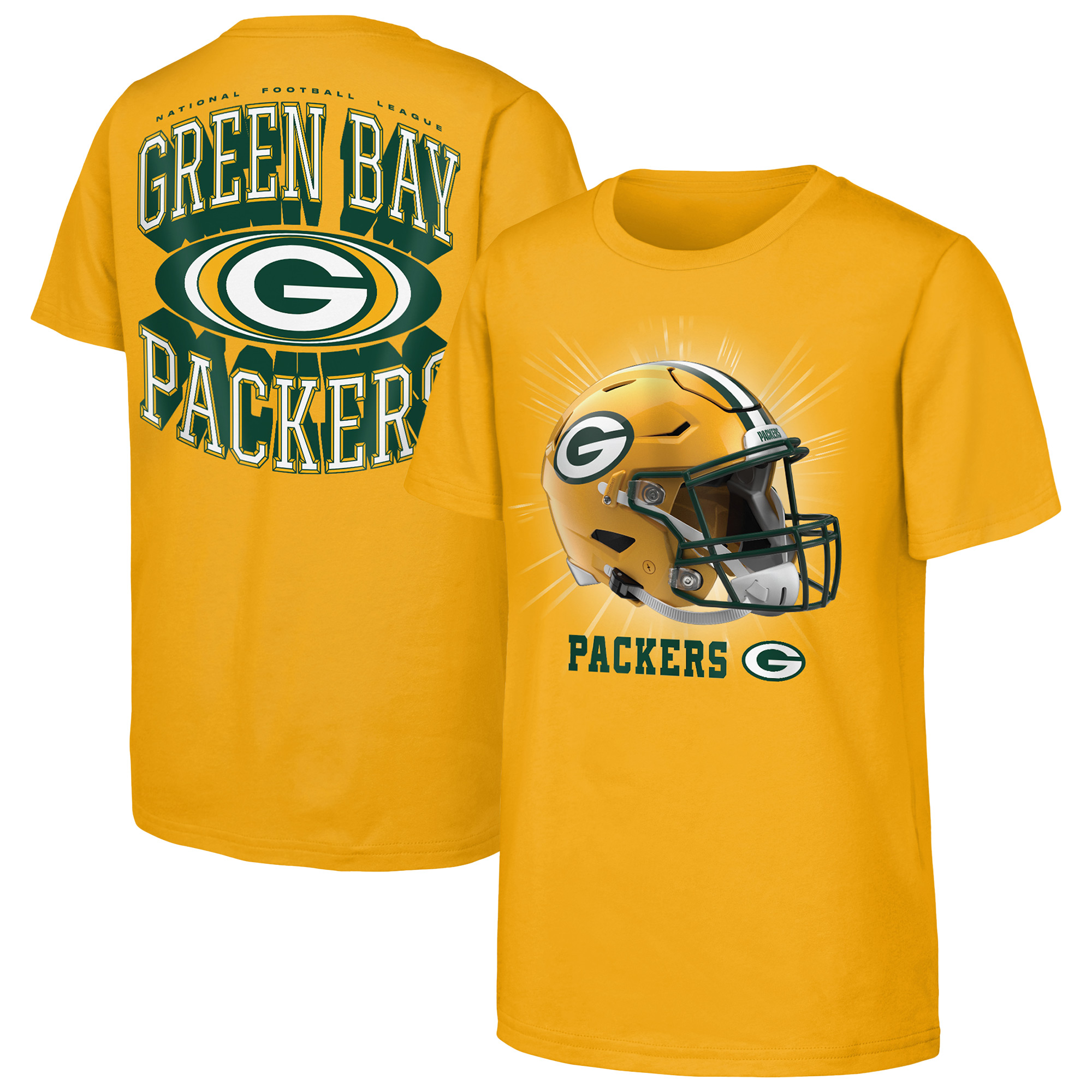 Outerstuff Big Boys' and Girls' Gold Green Bay Packers Winning Mentality T-Shirt - Gold