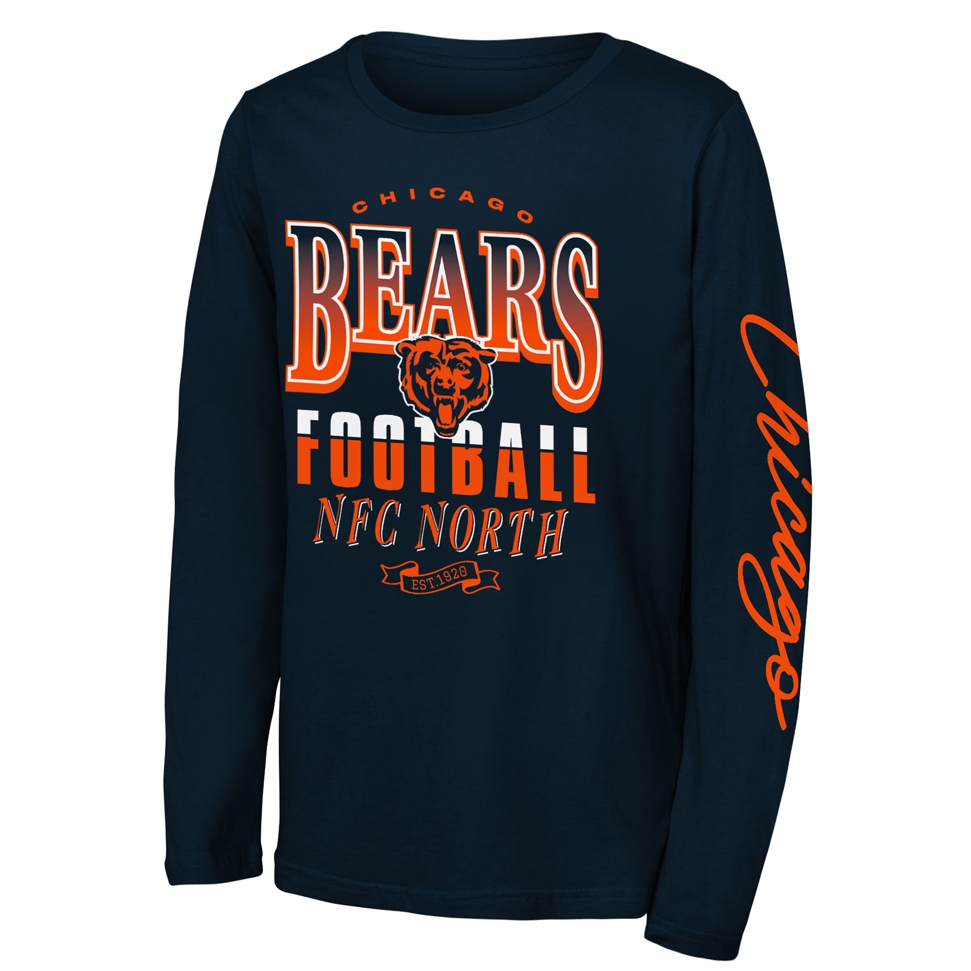 Youth Outerstuff Navy Chicago Bears Real Ones Long Sleeve T-Shirt