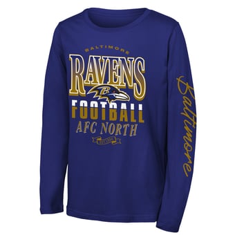 Youth Outerstuff Purple Baltimore Ravens Real Ones Long Sleeve T-Shirt