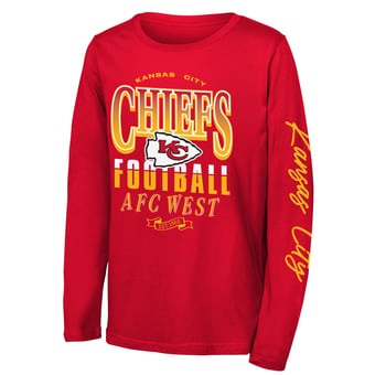 Youth Outerstuff Red Kansas City Chiefs Real Ones Long Sleeve T-Shirt