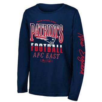 Youth Outerstuff Navy New England Patriots Real Ones Long Sleeve T-Shirt