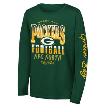 Youth Outerstuff Green Green Bay Packers Real Ones Long Sleeve T-Shirt