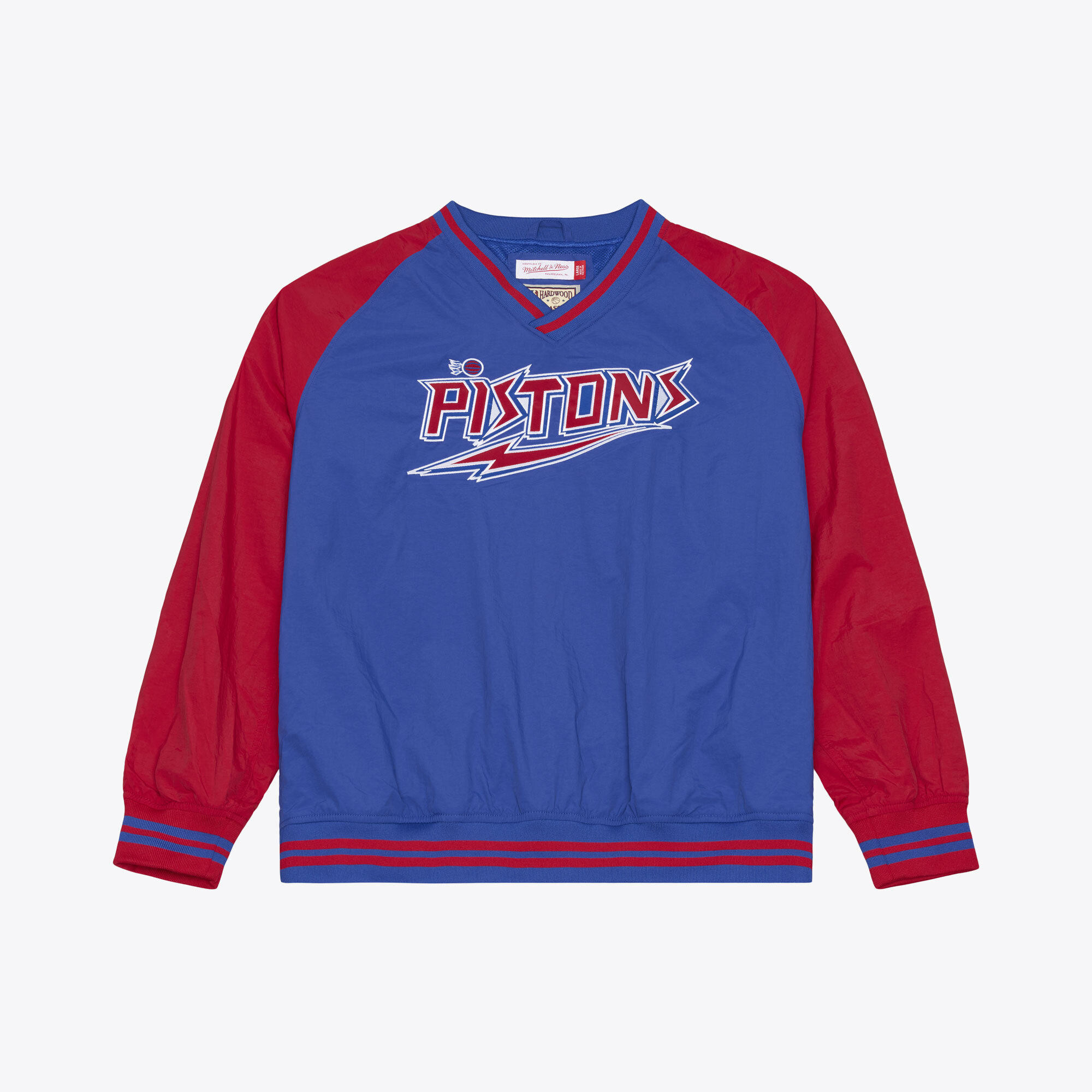Mitchell & Ness Men's Royal Detroit Pistons Classic V-Neck Raglan Pullover - Royal
