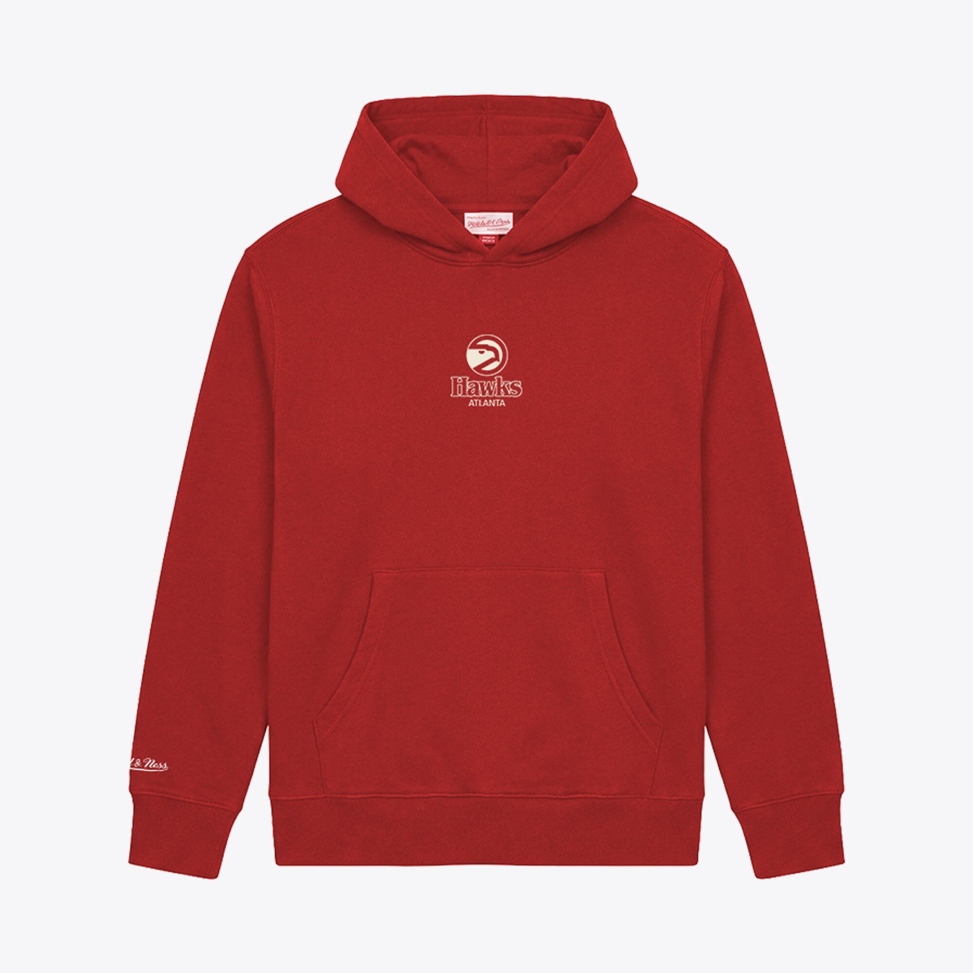 Men's Mitchell & Ness Red Atlanta Hawks Core Fleece Hoodie