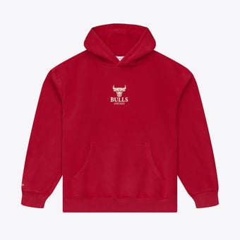 Men's Mitchell & Ness Red Chicago Bulls Core Fleece Hoodie