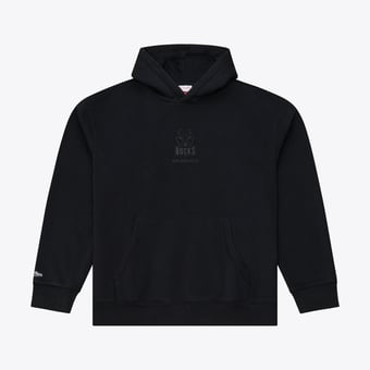 Men's Mitchell & Ness Black Milwaukee Bucks Core Fleece Hoodie