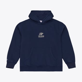 Men's Mitchell & Ness Navy Oklahoma City Thunder Core Fleece Hoodie