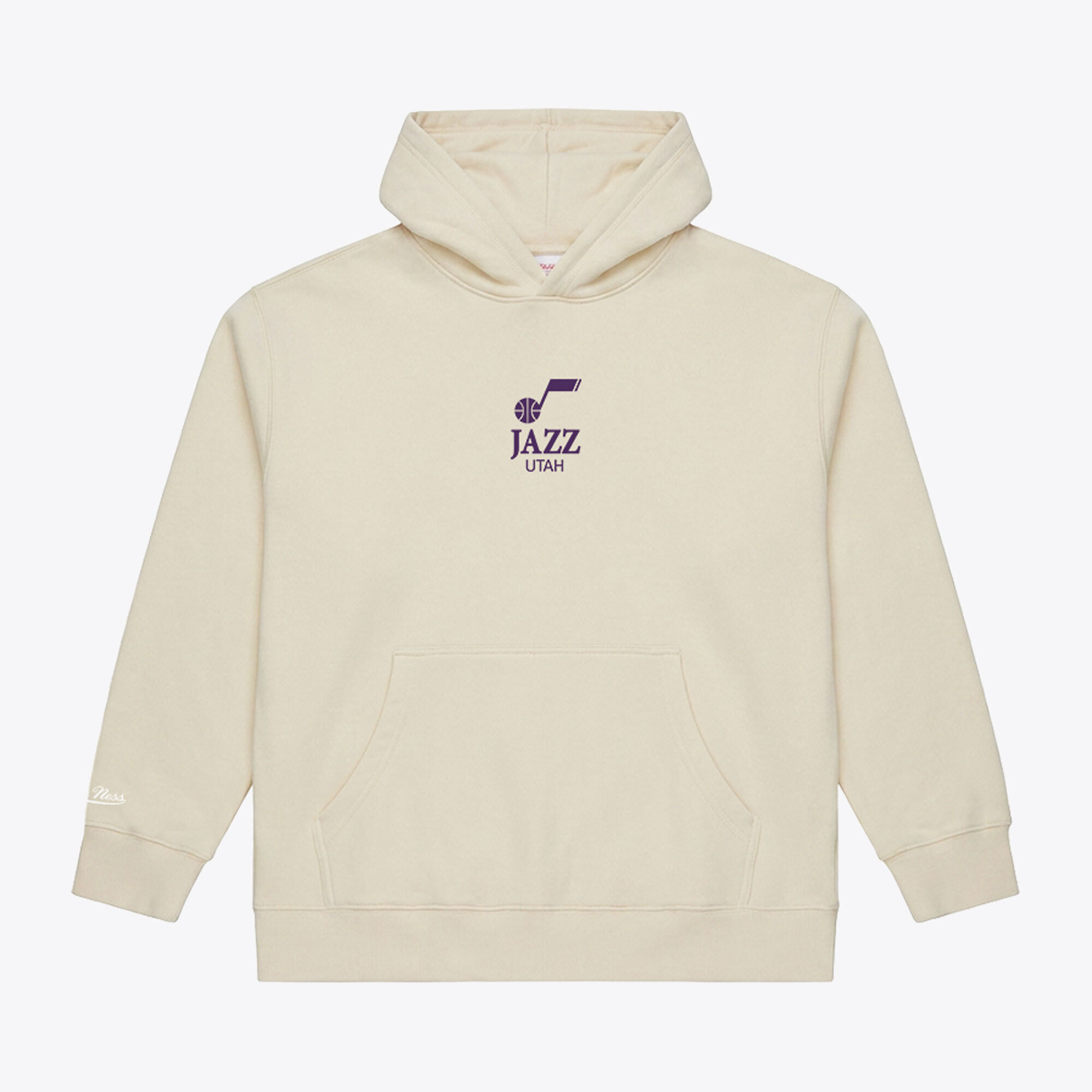 Mitchell & Ness Men's Cream Utah Jazz Core Fleece Hoodie - Cream