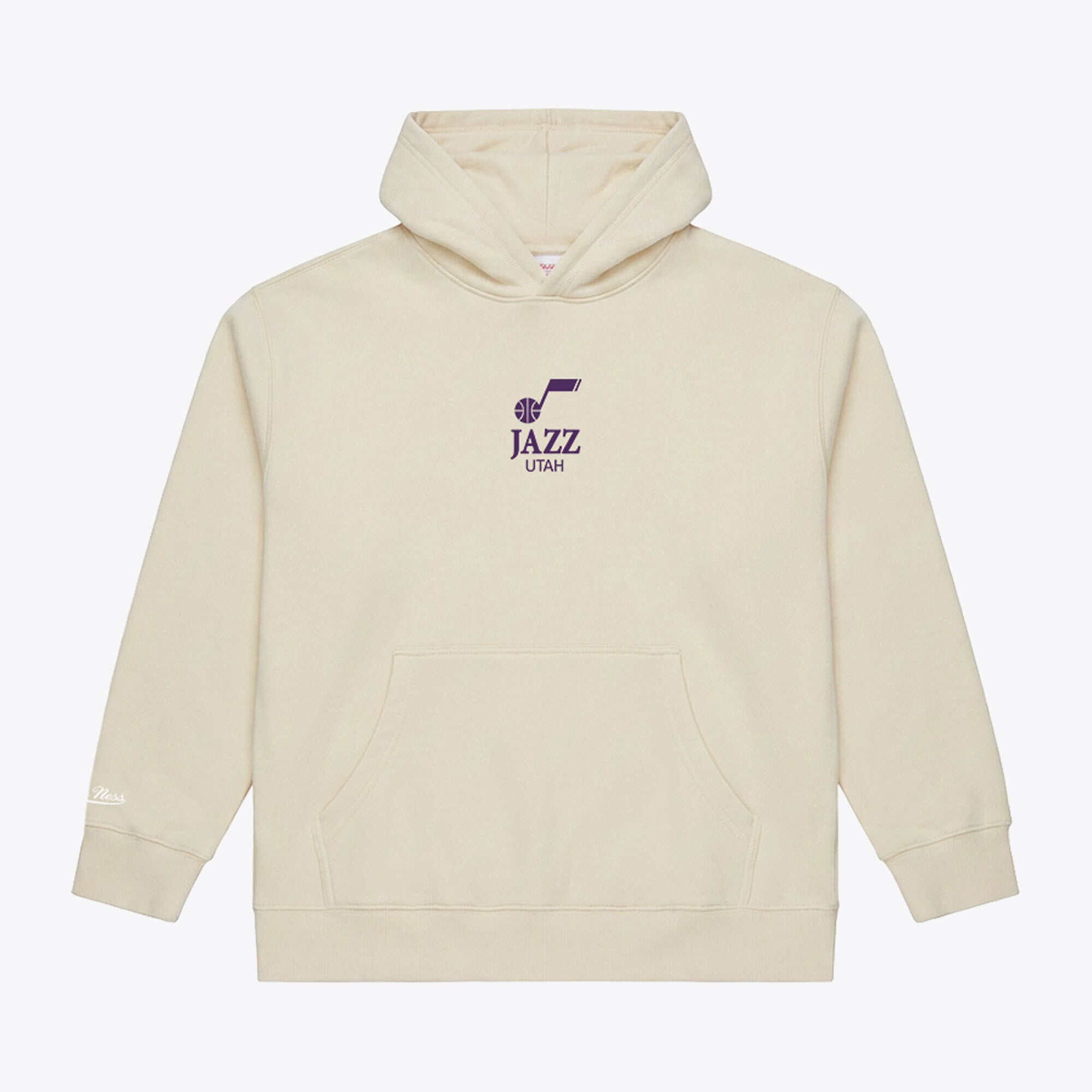 Mitchell & Ness Men's Cream Utah Jazz Core Fleece Hoodie - Cream