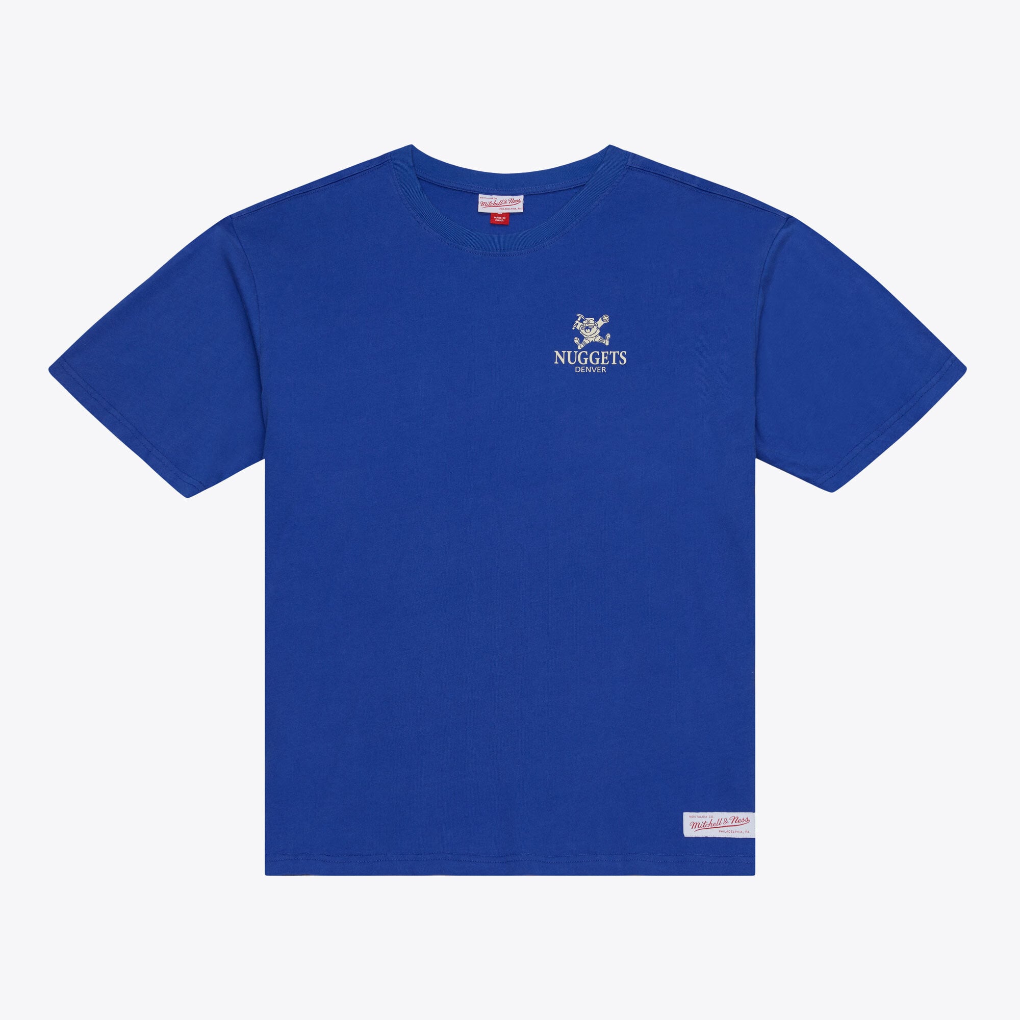 Men's Mitchell & Ness Blue Denver Nuggets Core Essentials T-Shirt