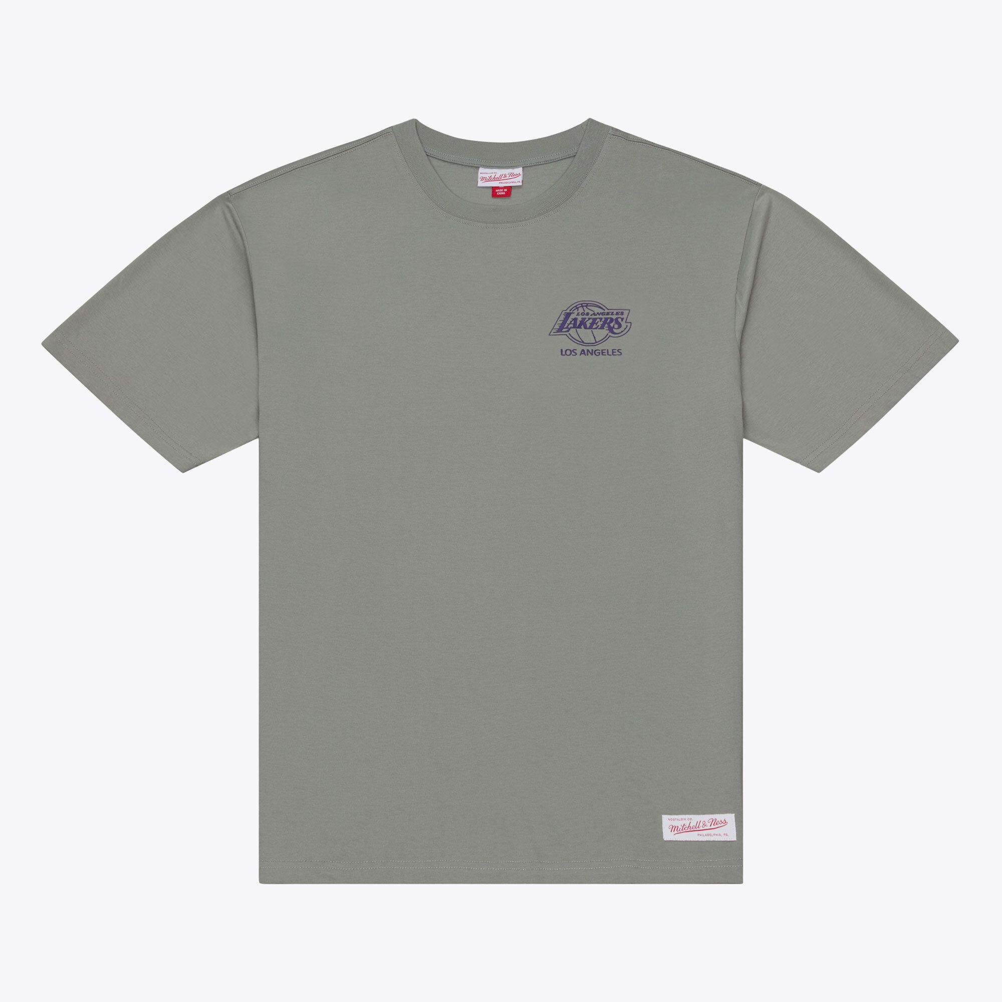 Mitchell & Ness Men's Gray Los Angeles Lakers Core Essentials T-Shirt - Gray