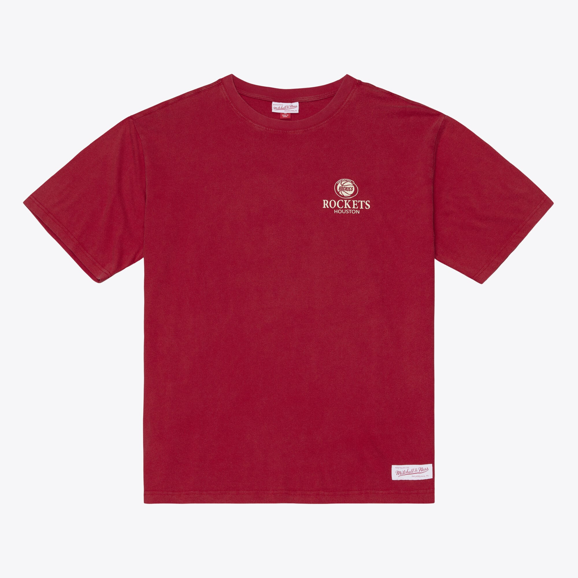 Men's Mitchell & Ness  Red Houston Rockets Core Essentials T-Shirt