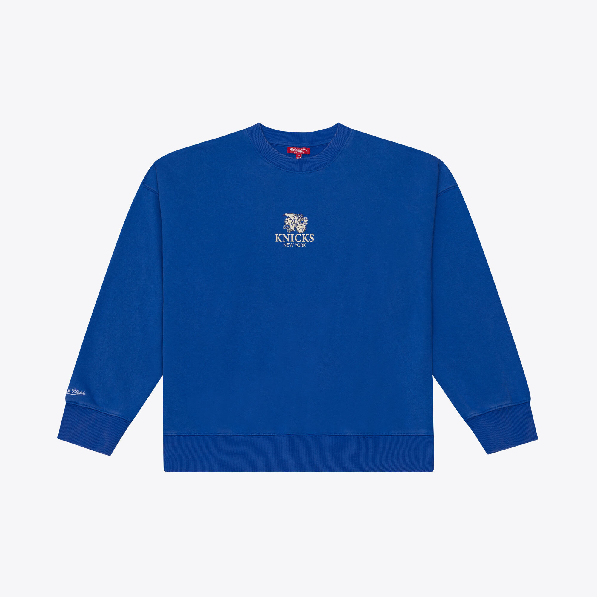 Mitchell & Ness Women's Blue New York Knicks Core Essentials Micro Logo Fleece Sweatshirt - Blue