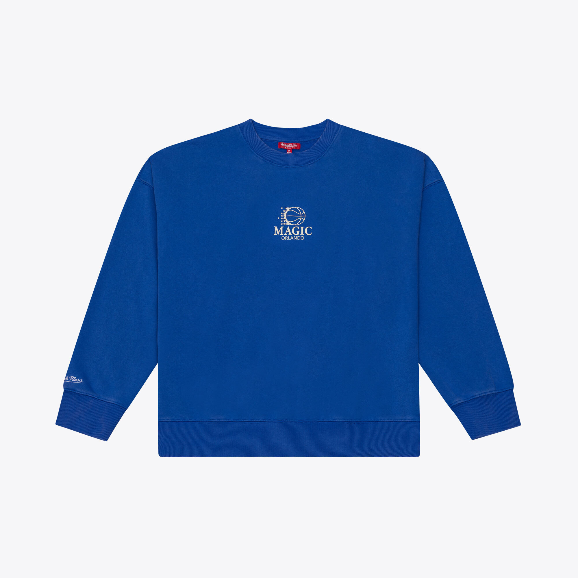 Women's Mitchell & Ness Blue Orlando Magic Core Essentials Micro Logo Fleece Sweatshirt