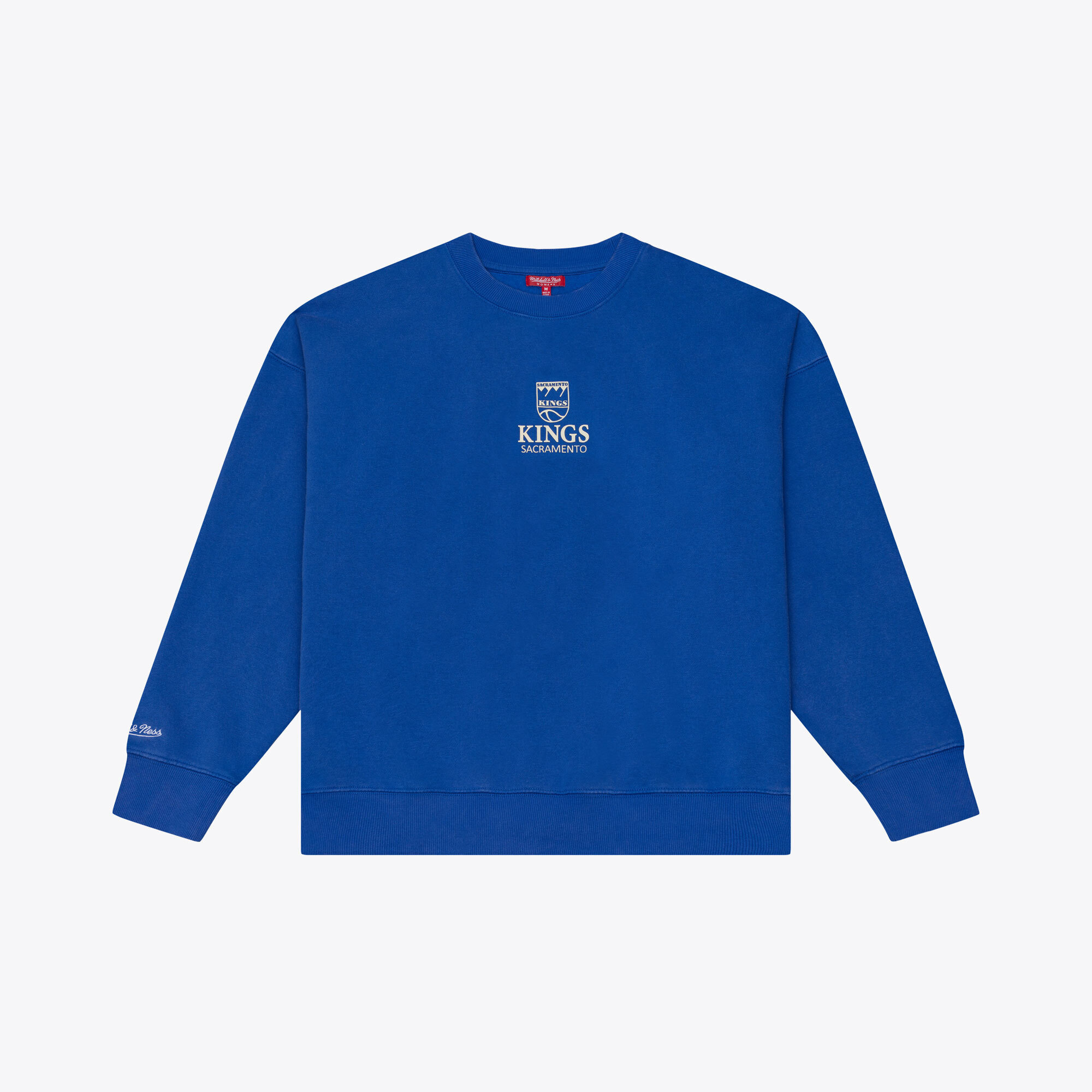 Mitchell & Ness Women's Blue Sacramento Kings Core Essentials Micro Logo Fleece Sweatshirt - Blue
