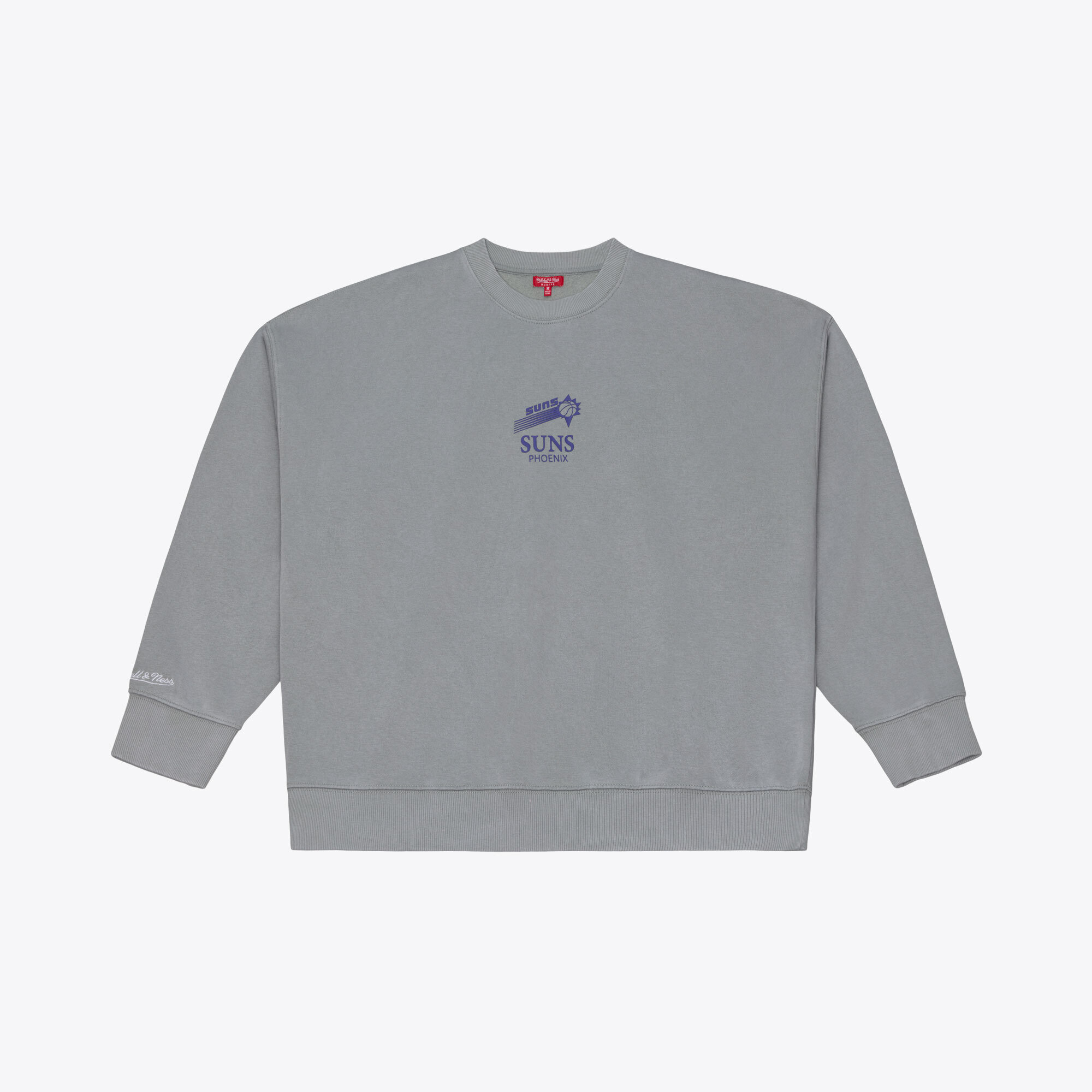 Women's Mitchell & Ness Gray Phoenix Suns Core Essentials Micro Logo Fleece Sweatshirt