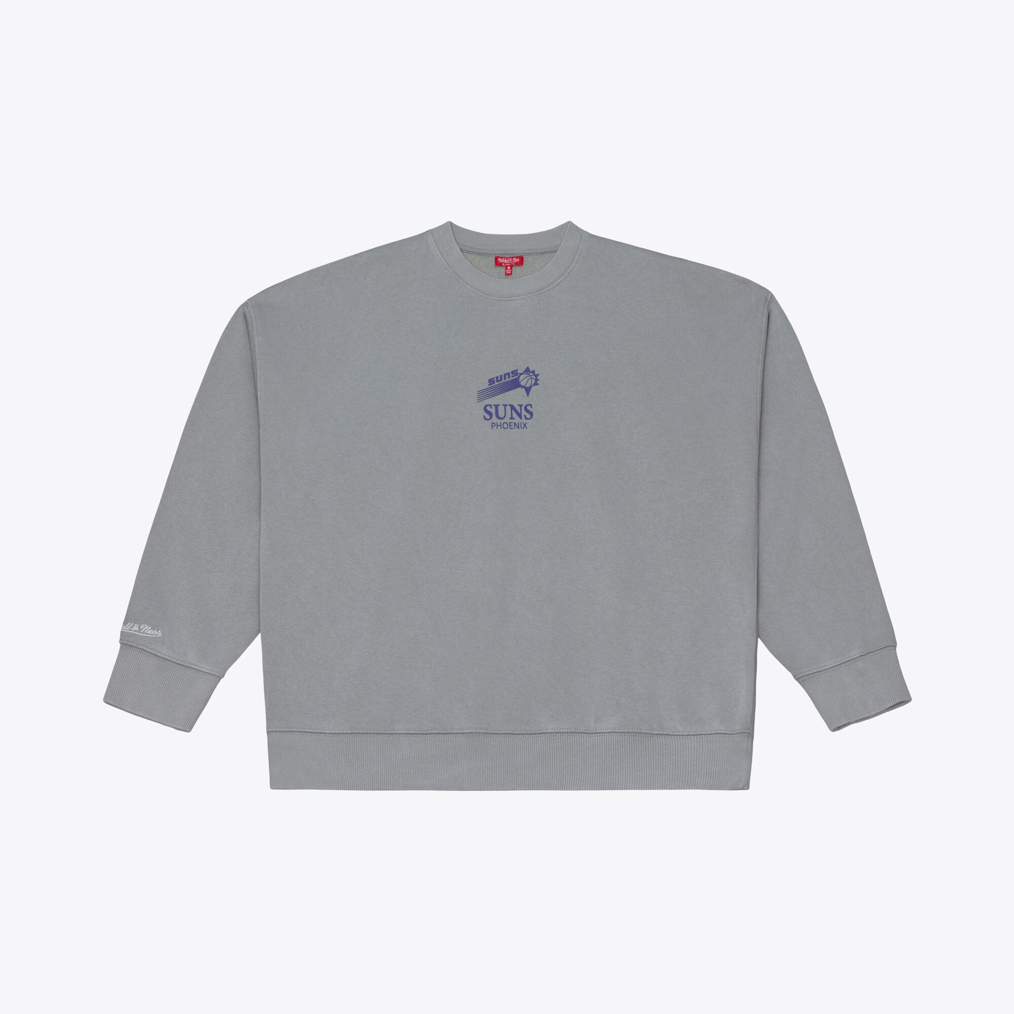 Felpa da donna Mitchell & Ness grigia con micro logo Phoenix Suns Core Essentials