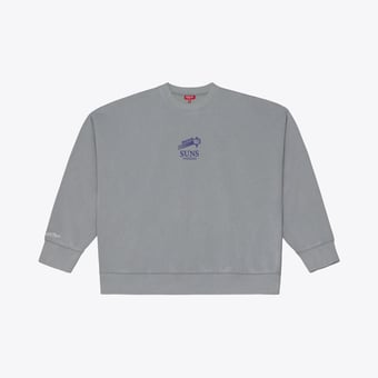 Women's Mitchell & Ness  Gray Phoenix Suns Core Essentials Micro Logo Fleece Sweatshirt